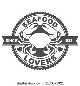 Template logo design with seafood theme