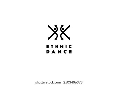 Template logo design solution for ethnic dance festival