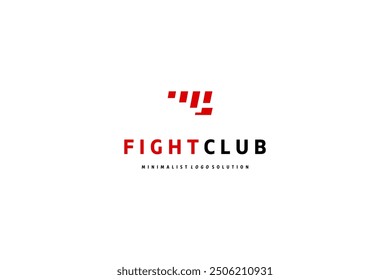 Solución de diseño de logotipo de Plantilla para club de lucha, club deportivo