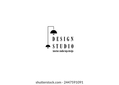 Template logo design solution for interior design studio or bureau