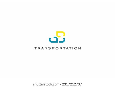Template logo design solution with letters J F B for sea transportation company