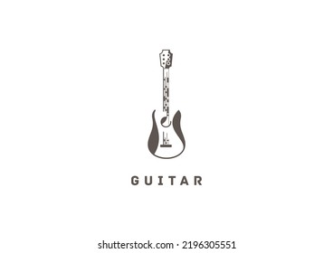 Template logo design solution for music studio or guitarist