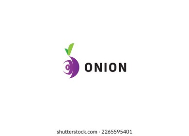 Template logo design solution with onion stylization image  for deep net resource