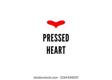 Template logo design solution with pressed heart image 