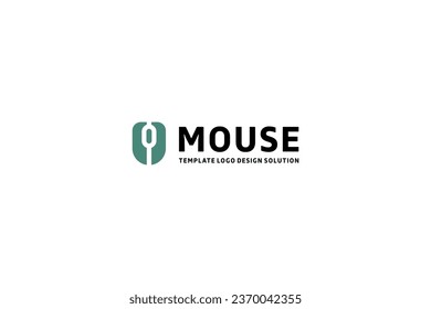 Template logo design solution with simple computer mouse image 