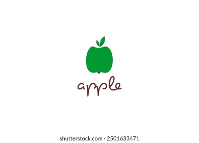 Template logo design solution with simple apple image