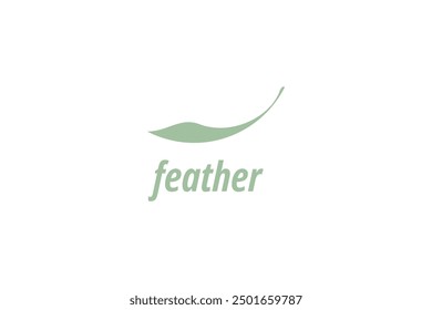 Template logo design solution with simple feather image