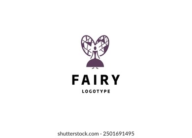 Template logo design solution with simple fairy image