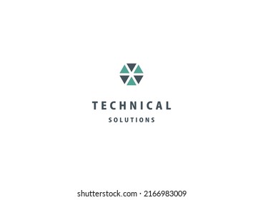 Template Logo Design Solution Technical Technology Stock Vector ...