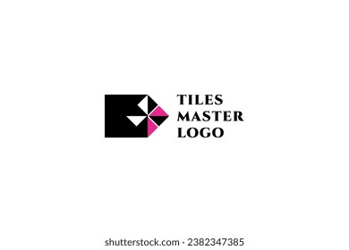 Template logo design solution for tiles master, construction master, building master, interior design studio