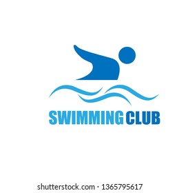 Template Logo Design Swimming Club Stock Vector (Royalty Free ...