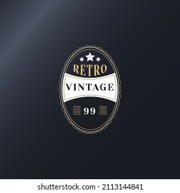 Template logo design vintage retro.