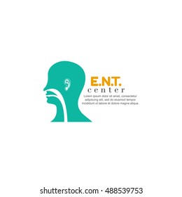 Template logo for ear, nose and throat