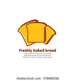 Template logo for freshly baked bread