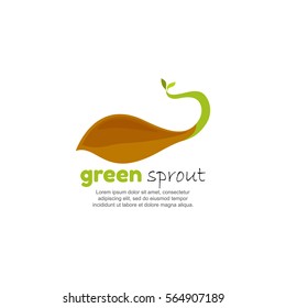 Template logo for green sprout