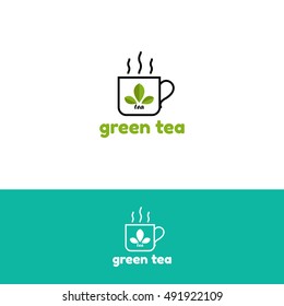 Template logo for green tea