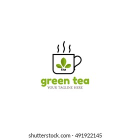 Template logo for green tea
