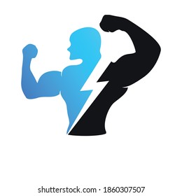 
Template for a logo for a gym and fitness. Icon. Vector. EPS10