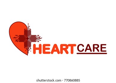 Template logo for heart care.
