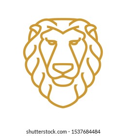 template logo lion head vector illustration , line lion head logo style