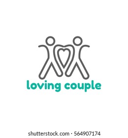 Template logo for loving couple