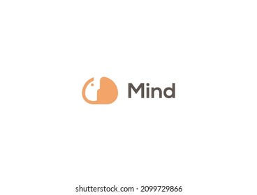 Template logo for mind or brain thematic