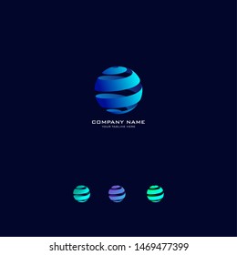TEMPLATE LOGO MODERN GLOBE FOR YOUR BUSINESS