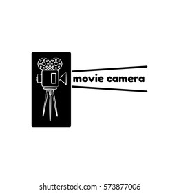 Template logo for movie camera