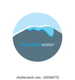 Template of logo for natural drinking or mineral water. Vector