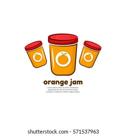 Template logo for orange jam