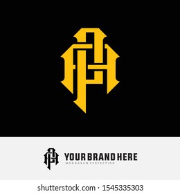 template logo PA or AP monogram logo initial handmade