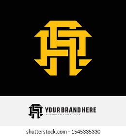 template logo PA or AP monogram logo initial handmade