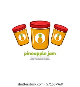 Template logo for pineapple jam