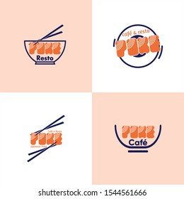 template logo for poke restaurant japanese food