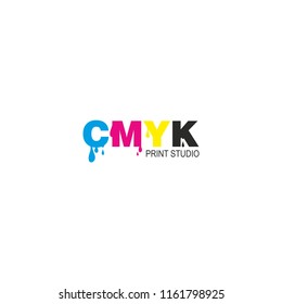 Template for logo print studio. Cmyk