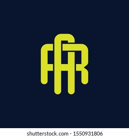 template logo RA or AR monogram logo initial handmade for clothing, apparel, sport, baseball, basketball or logo design vector