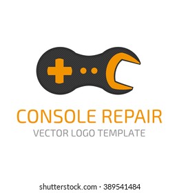 Template logo repair gaming systems. Vector icon repair game consoles, the consoles.