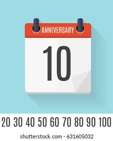 Template  Logo Set of Anniversary Celebration Invitation Vector Illustration EPS10