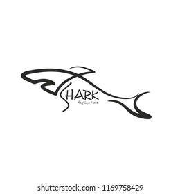 Template for logo shark