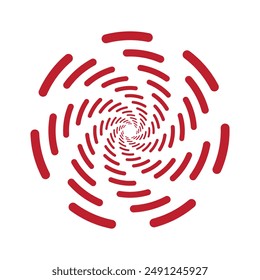 Template logo speed lines in circle form. Radial speed Lines in Circle Form for comic books. Technology round Logo. dotted speed lines.