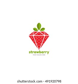 Template logo for strawberry