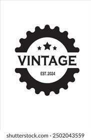 Template logo vintage EST 2024