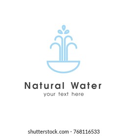 Template for logo water fountain. 