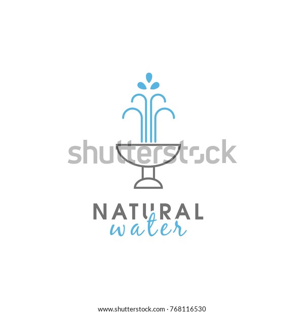 Template Logo Water Fountain Stock Vector (Royalty Free) 768116530