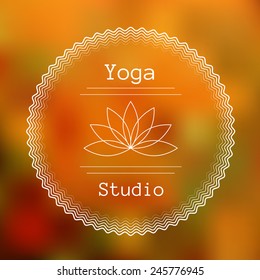 Template for logo of yoga studio for yrour design