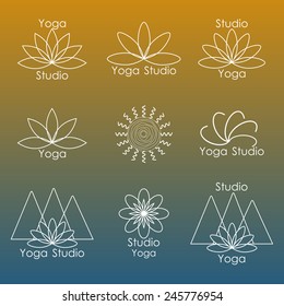 Template for logo of yoga studio for yrour design