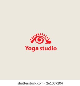 template logo for yoga studios. Company logo design.