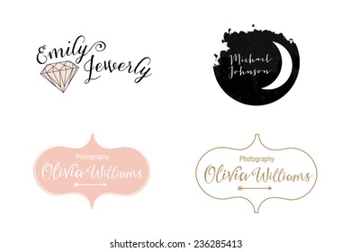 Template logos. Custom design. Photography logo