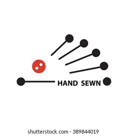 Template for logos, labels, emblems needles. Hand sewn