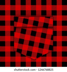 Template lumberjack shirt with pocket. Lumberjack background. Eps10